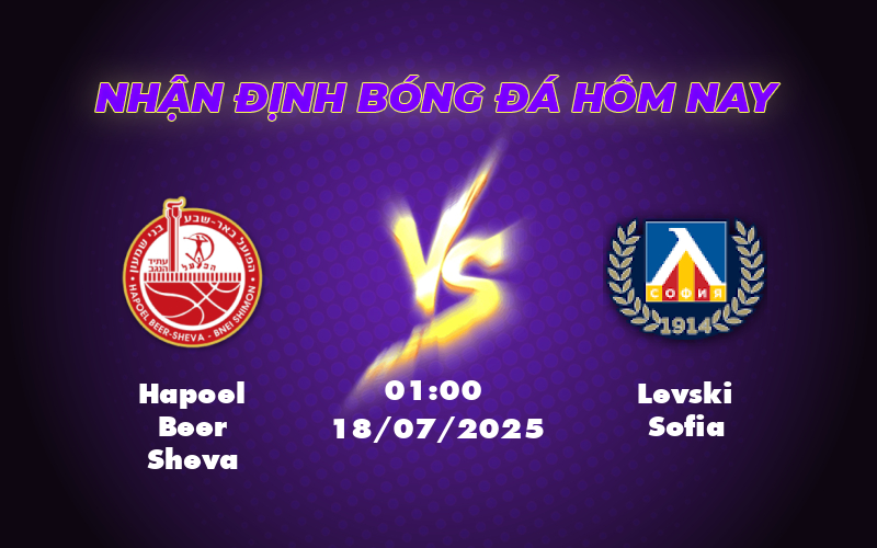 Nhận định soi kèo trận đấu Hapoel Beer Sheva vs Levski Sofia Cuộc đối đầu cân tài cân sức 1 hapoel beer sheva levski sofia 18 07 c2